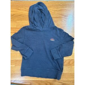 Faherty Kids Sunwashed Organic Cotton Hoodie Navy Blue Sunrise Logo Size 8